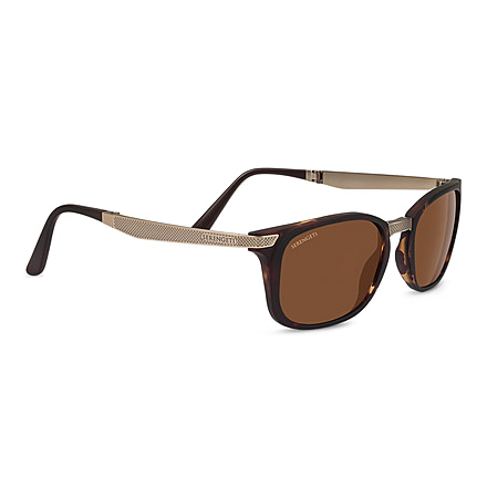 Serengeti Volare Sunglasses,Satin Tortoise Frame,Polarized Drivers Square Lens 8496