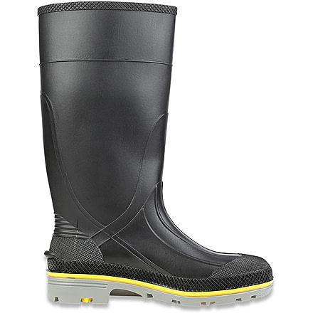 Servus SFTM Overboot Slip-On 4 in - Mens, Black / Yellow, 7, 75109-BLM-070