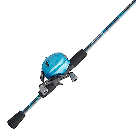 Shakespeare Amphibian Camo Spincast Combo, 3.5/1, 5, 5ft. 6in. Rod Length, Medium Power, 2 Pieces Rod, Blue, AMPCAMSCBCBO