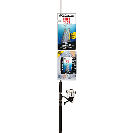 Shakespeare Catch More Fish Pike Spinning, 5.2/1, Right/Left, 40, 6ft. 6in. Rod Length, Medium Heavy Power, 2 Pieces Rod, CMF2PIKE