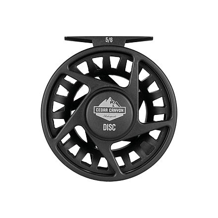 Shakespeare Cedar Canyon Disc Fly Reel, 1.0/1, Right/Left, 5/6, Black, SRECCD56