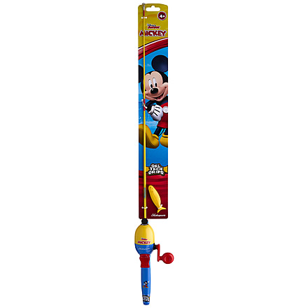 Shakespeare Disney Mickey Beginner Kit, 3.1/1, 5, 2ft. 6in. Rod Length, Medium Power, 1 Piece Rod, MICKEYKIT-B