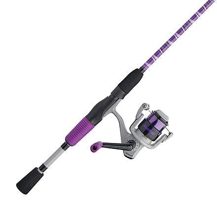 Shakespeare Jellyfish Spinning Combo, 5.2/1, 30, 5ft. 6in. Rod Length, Medium Power, 2 Pieces Rod, Purple, JLYF30/56M-P