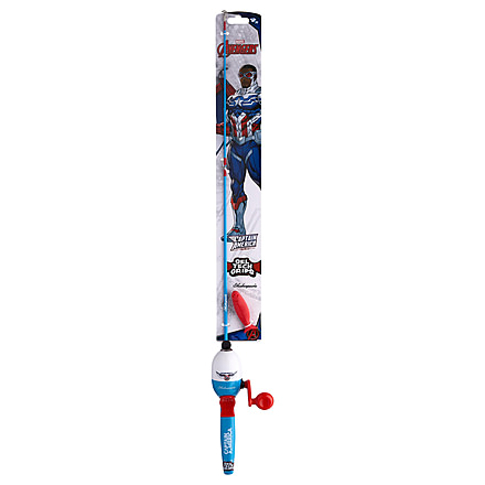 Shakespeare Marvel Captain America Beginner Kit, 3.1/1, 5, 2ft. 6in. Rod Length, Medium Power, 1 Piece Rod, CAPTAMKIT-B