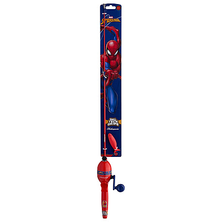 Shakespeare Marvel Spider-Man Beginner Kit, 3.1/1, 5, 2ft. 6in. Rod Length, Medium Power, 1 Piece Rod, SPMANKIT-B