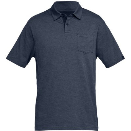 SHED, Under Armour Charged Cotton Polo - Mens, Academy Medium Heather, Large, 1321111-408-L