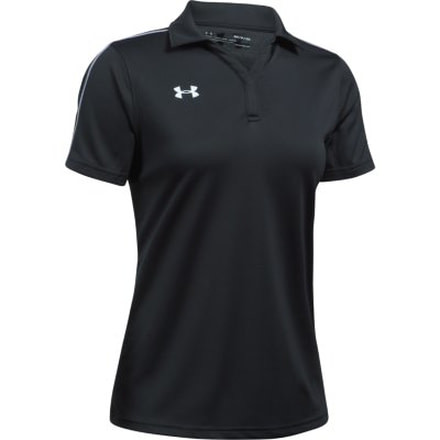 SHED, Under Armour Corporate Tech Polo - Womens, Black/White, Small, 1309537-1-S
