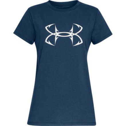 SHED, Under Armour Fish Hook Logo Shirt - Womens, Petrol Blue, Small, 1331203-437-S