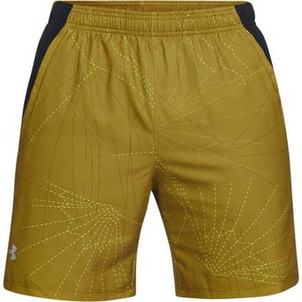 SHED, Under Armour Launch Sw 7 Inch Printed Short - Mens, Palm Green/Black, Large, 1326573-360-L
