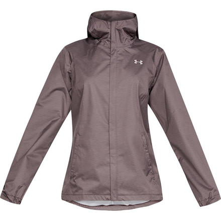 SHED, Under Armour Overlook Rain Jacket - Womens, Ash Taupe/Tetra Gray, Small, 1342794-569-S
