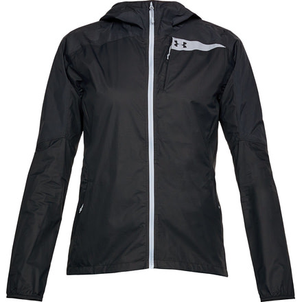 SHED, Under Armour Scrambler Hybrid Rain Jacket - Womens, Black/Black, Small, 1314605-2-S