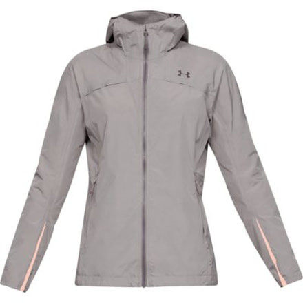 SHED, Under Armour Scrambler Rain Jacket - Womens, Black/Tetra Gray, Small, 1315122-15-S
