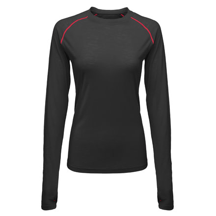 Sherpa Vayu Long Sleeve Crew - Womens-Black-Large