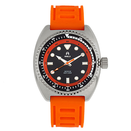 Shield Dreyer Diver Strap Watch - Mens, Black/Orange, One Size, SLDSH107-3