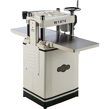Shop Fox 15in 3 HP motor and 5200 RPM Fixed-Table Planer w/Helical Cutterhead, W1874