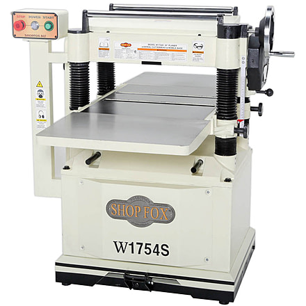 Shop Fox 20in Planer, with Built-in Mobile Base and Spiral Cutterhead, W1754S
