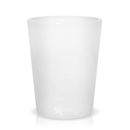 Silipint Kid-Friendly Half Pint Glass, 8oz, Frosted