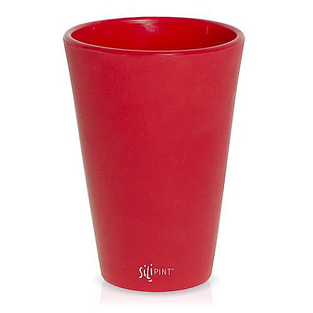 Silipint Pint Glass, 16oz, Ricochet Red, Red, SLP-20286