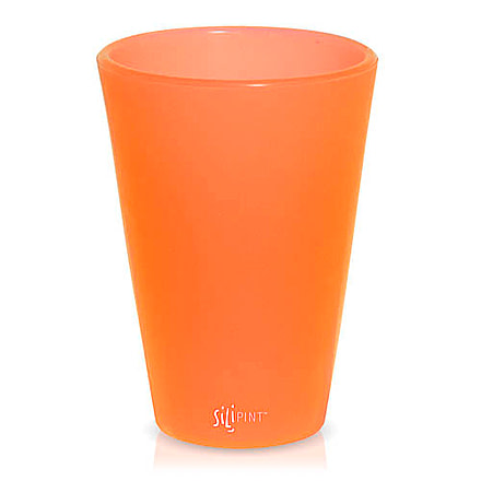 Silipint Pint Glass, 16oz, Tough Tangerine, Tangerine, SLP-21184