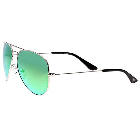 Sixty One Sunglasses Honupu Sunglasses, Silver Frame, Blue-Green Lens, Polarized, One Size, SIXS141GN