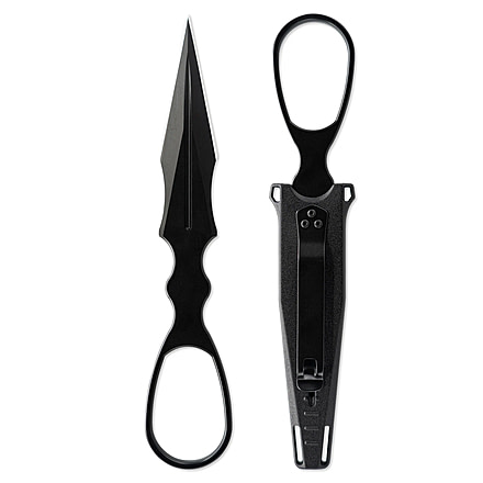 Skallywag Tactical D2 Dagger Fixed Blade Knife, 2.5, D2, Dagger Blade, Black, D2 Dagger-Black