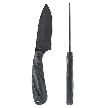 Skallywag Tactical Fireside Pro Fixed Blade Knife, 2.75in, Steel 440c, Spear Point, G10 Obsidian Handle, Black, Fireside Pro - Obsidian