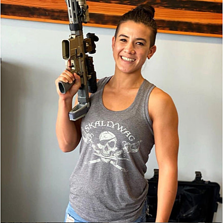 Skallywag Tactical Ladies Racerback Tank Top, GirlsTank-Gray-L