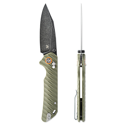 Skallywag Tactical Mako II Folding Knife, 3.5in, D2, Drop Point Blade, G10, OD Green Handle, Mako II - OD Green