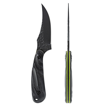 Skallywag Tactical Scorpion Pro Fixed Blade Knife, 2.75in, Steel 440c, Persian, G10 Zombie Green Handle, Black, Scorpion Pro - Zombie Green