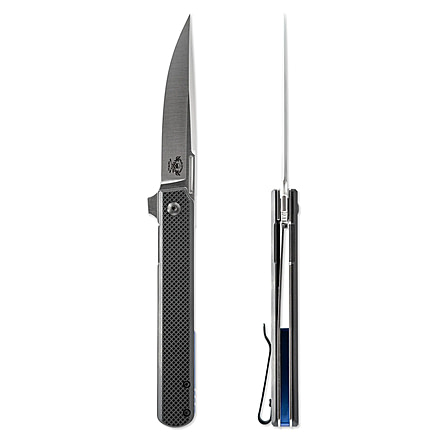 Skallywag Tactical Swifttail Folding Knife, 3.25 in, 154CM, Straight Back Blade, G10 Handle, Black Carbon Fiber, Swifttale