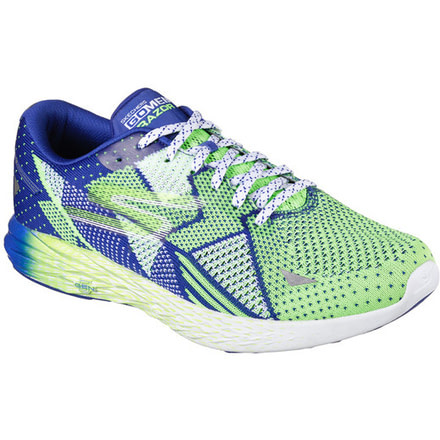 Skechers GoMeb Razor Road Running Shoe - Men's-Green/Blue-Medium-12