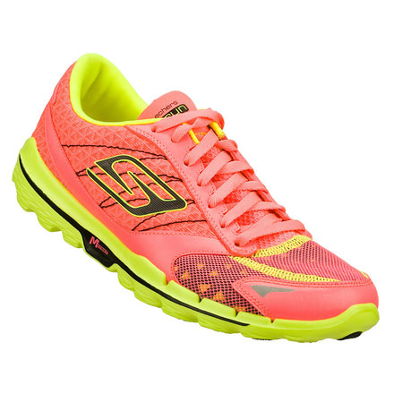 Skechers GOrun 3 Road Running Shoes - Women's-Charcoal/Hot Pink-Medium-8 US