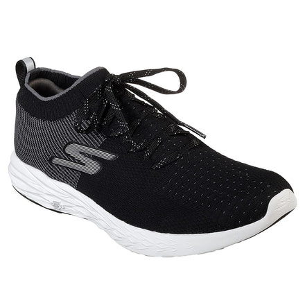 Skechers GOrun 6 Men's Road Running Shoes, Black/White, 55209-BKW