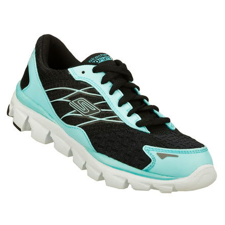 Skechers GOrun Ride 2 Nite Owl Road Runnig Shoe - Men's-Black/Aqua-Medium-8 US