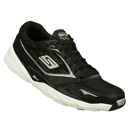 Skechers GOrun Ride 3 Road Running Shoe - Men's-Black/White-Medium-11.5 US