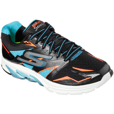 GoRun Strada Road Running Shoe - Mens-Black/Blue-Medium-13