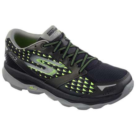 Skechers GOrun Ultra 2 Trail Running Shoe - Mens-Black/Lime-Medium-10.5 US