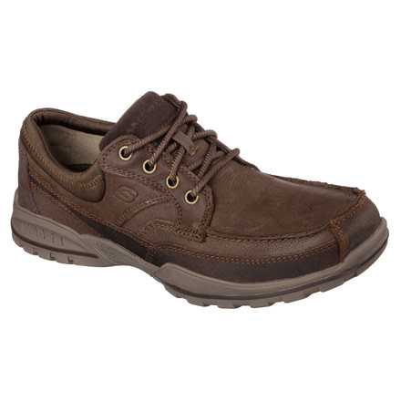 Skechers Relaxed Fit Vorlex Lington Casual Shoe - Mens-Brown-Medium-10 US