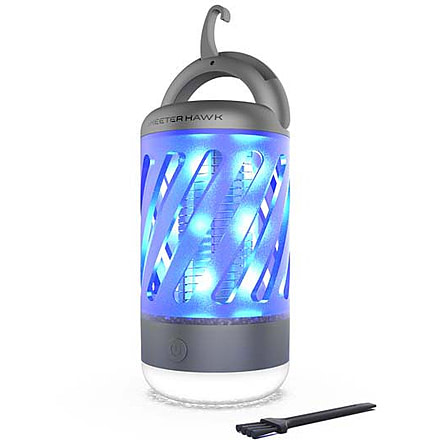 SKEETER HAWK Rechargeable Personal Bug Zapper w/ LED Lantern, Grey, SKE-ZAP-0001
