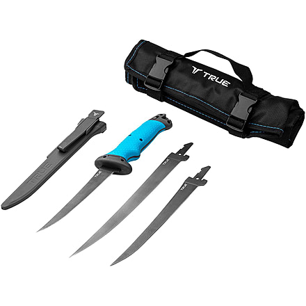TRUE Fishing Fixed Blade Knives Kit, 6/7.5/9.5in, 5Cr13 Steel, Fillet, TPR Handle, Titanium Nitride, TRU-FXK-1000