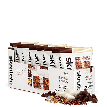 Skratch Labs Crispy Rice Cake Sport Fuel, Chocolate + Mallow, 45g Bar, 8 Pack Singles, CRC-CH-45g/8