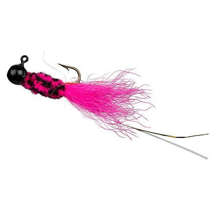 Slater's Jigs Double Trouble Jig, 1/32 oz, #6 Hook, Black/Black/Pink/Pink, D4477T-32