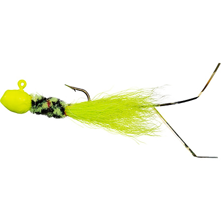 Slaters Jigs Double Trouble Jigs, Number 4 Hook, 1/16 oz. 12/Cd, Chartreuse/Black &amp; Chartreuse/Chartreuse, D8488T-16