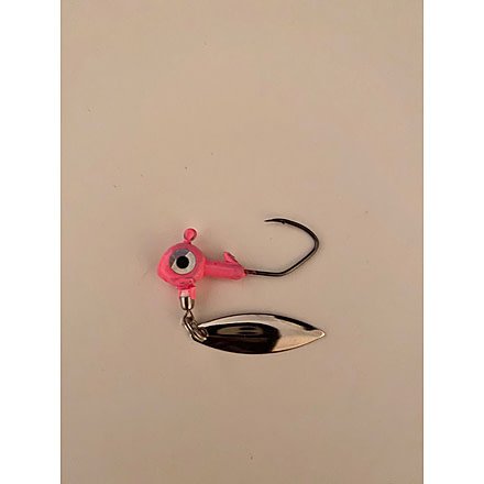 Slaters Jigs Slaters KillRSpin Jig Heads w/Willow Leaf Blade-Underspin Pink Number 4 Hk. 1/16 oz. 5 Jig Heads/Pack, KSH164-5-PK