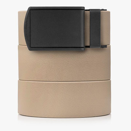 SlideBelts Survival Belt, Desert Tan Strap-Matte Black Buckle, 55in Long, 1.5in Wide SURVBELT-TANMATTBLK-48