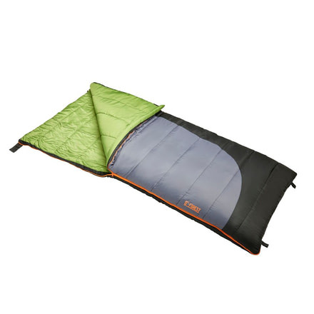 Slumberjack Forest 0 Reg RH Sleeping Bag, 80 x 34 in, Black/Gray 51720518RR