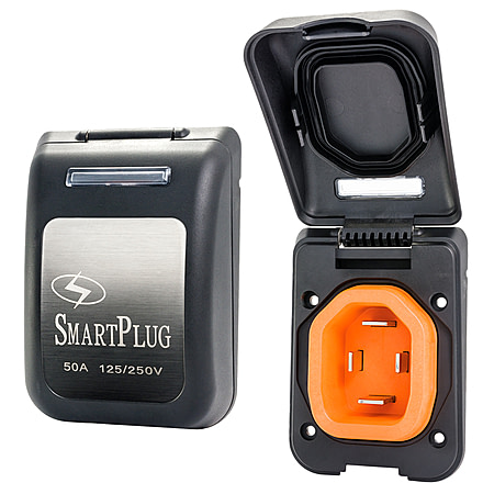 SmartPlug 50 Amp Non Metallic Black Inlet - Boat &amp; RV Side 59049