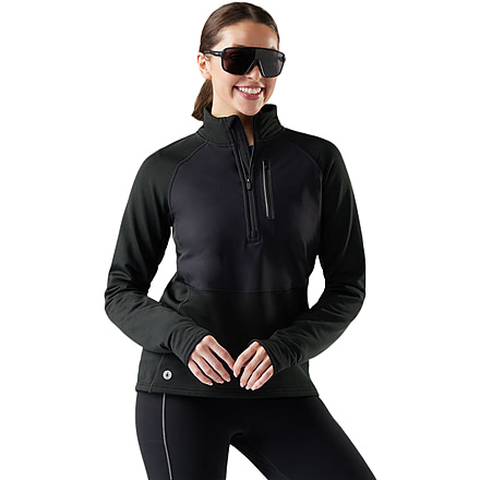 Smartwool Active Fleece Wind 1/2 Zip Jacket - Womens, Black, Medium, SW002660001100M000