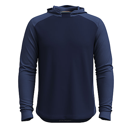 Smartwool Active Mesh Hoodie - Mens, Nightfall Blue/Deep Navy, Small, SW002295P62100S000