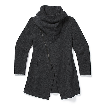 Smartwool Anchor Line Sherpa Asym Coat - Womens, Charcoal, Large, SW016257003-L
